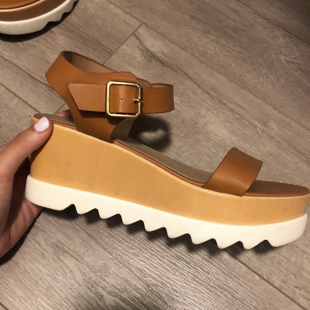 Platform camel sandals stella McCartney style sole